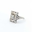 Ring Filigree .10ct Old European Diamond 18kw 15x13mm Sz5 2.9g 125060094