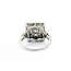 Ring Filigree .10ct Old European Diamond 18kw 15x13mm Sz5 2.9g 125060094