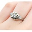 Ring Filigree Milgrain .12ct European Cut Diamond 18kw 8.8mm Sz6 2.6g 125060092