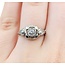 Ring Filigree Milgrain .12ct European Cut Diamond 18kw 8.8mm Sz6 2.6g 125060092