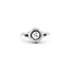 Ring Filigree .33ct European Cut Diamond .08ctw  Sapphire Baguette Accents    18kw 9x10mm Sz7.75 2.4g 125060098