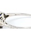 Ring Filigree .33ct European Cut Diamond .08ctw  Sapphire Baguette Accents    18kw 9x10mm Sz7.75 2.4g 125060098