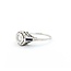 Ring Filigree .33ct European Cut Diamond .08ctw  Sapphire Baguette Accents    18kw 9x10mm Sz7.75 2.4g 125060098
