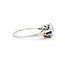 Ring Filigree .33ct European Cut Diamond .08ctw  Sapphire Baguette Accents    18kw 9x10mm Sz7.75 2.4g 125060098