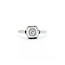 Ring Filigree Milgrain .08ct Old European Diamond .05ctw  Sapphire Accents    18kw 8x9mm Sz7.5 2.4g 125060095