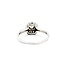 Ring Filigree Milgrain .08ct Old European Diamond .05ctw  Sapphire Accents    18kw 8x9mm Sz7.5 2.4g 125060095