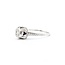 Ring Filigree Milgrain .08ct Old European Diamond .05ctw  Sapphire Accents    18kw 8x9mm Sz7.5 2.4g 125060095
