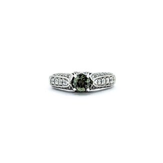 Ring .75ctw Round Diamonds .52ct Alexandrite GIA: 2231585097 14kw sz6 5.5mm 124060228