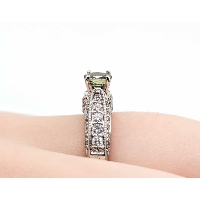 Ring .75ctw Round Diamonds .52ct Alexandrite GIA: 2231585097 14kw sz6 5.5mm 124060228