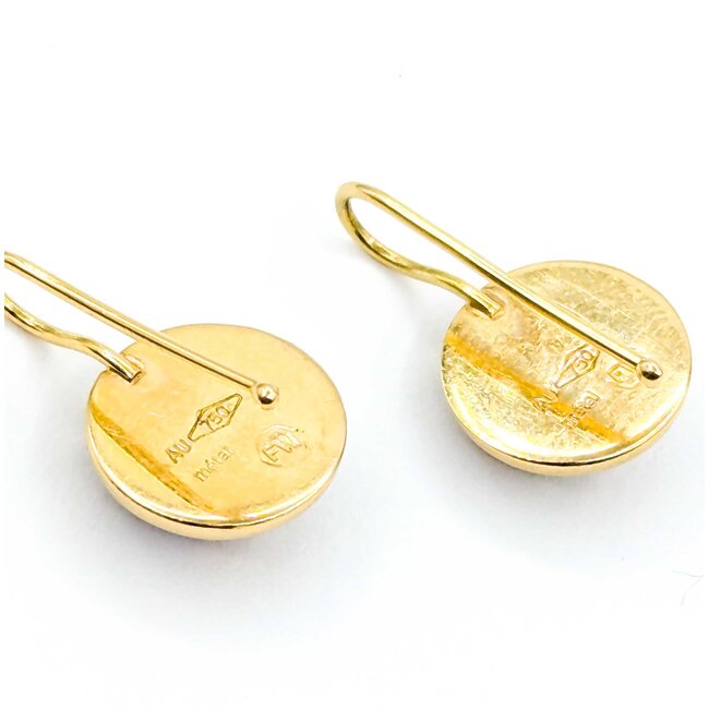 Earrings Freywille Enamel Alphonse Mucha 18ky 18.5x11mm 4.3g 225060045