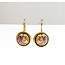Earrings Freywille Enamel Alphonse Mucha 18ky 18.5x11mm 4.3g 225060045