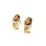 Earrings J-Hoop Omega Back 3.6ctw Bi-Color Sphene 10ky .6x.4" 4.2g 125060151