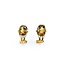 Earrings J-Hoop Omega Back 3.6ctw Bi-Color Sphene 10ky .6x.4" 4.2g 125060151