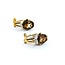 Earrings J-Hoop Omega Back 3.6ctw Bi-Color Sphene 10ky .6x.4" 4.2g 125060151