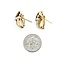 Earrings J-Hoop Omega Back 3.6ctw Bi-Color Sphene 10ky .6x.4" 4.2g 125060151