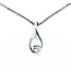 Necklace Solitaire Swirl .20ct Round 14kw 18in 19.7x8.3mm 4.1g 225060033