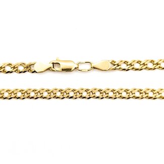 Necklace Double Curb Link Lobster Clasp 14ky 4mm 20" 12.1g 125062048