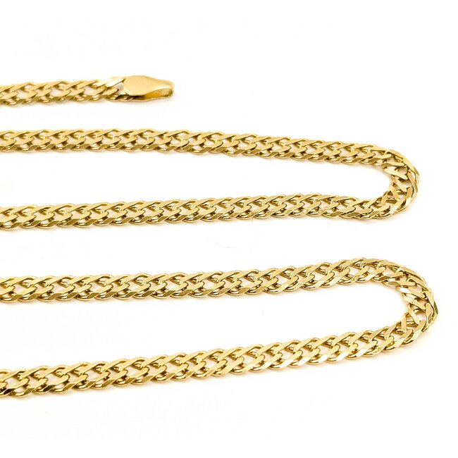 Necklace Double Curb Link Lobster Clasp 14ky 4mm 20" 12.1g 125062048