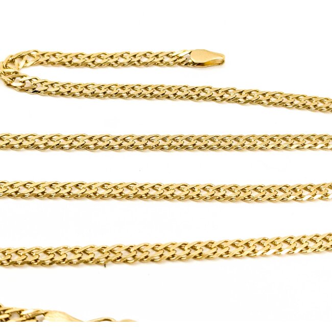 Necklace Double Curb Link Lobster Clasp 14ky 4mm 20" 12.1g 125062048