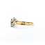 Ring Cluster .20ctw Round Diamonds .18ctw Sapphire 18ky sz8.5 3.25g
