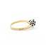 Ring Cluster .20ctw Round Diamonds .18ctw Sapphire 18ky sz8.5 3.25g