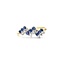 Ring Cluster .20ctw Round Diamonds .18ctw Sapphire 18ky sz8.5 3.25g