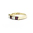 Ring 5-Stone .24ctw round Diamonds .30ctw Ruby 18ky sz5.75 3.9g 225060046