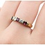 Ring 5-Stone .24ctw round Diamonds .30ctw Ruby 18ky sz5.75 3.9g 225060046