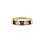 Ring 5-Stone .24ctw round Diamonds .30ctw Ruby 18ky sz5.75 3.9g 225060046