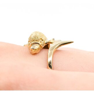 Ring Dolphin 14ky 20mm Sz8 4.5g 125062040