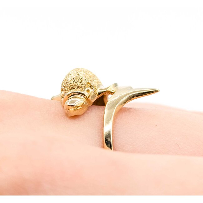 Ring Dolphin 14ky 20mm Sz8 4.5g 125062040