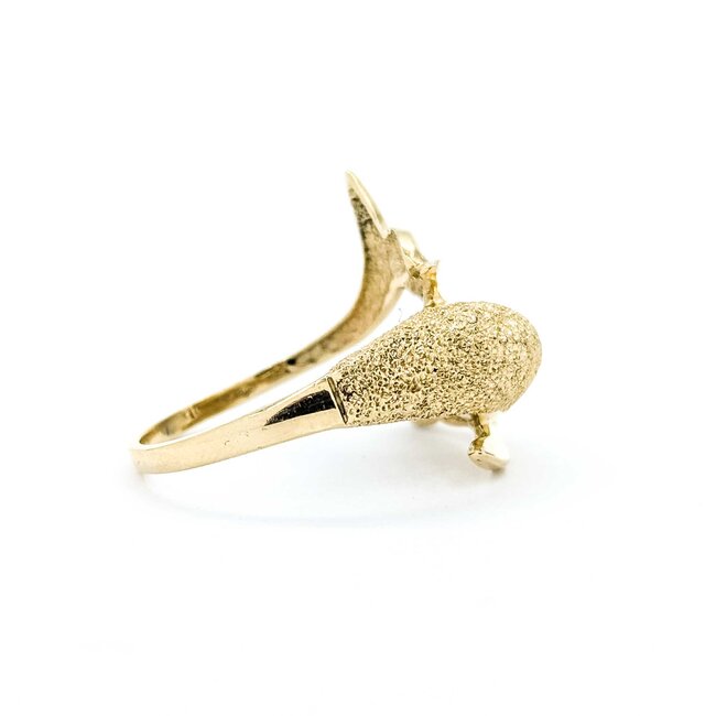 Ring Dolphin 14ky 20mm Sz8 4.5g 125062040