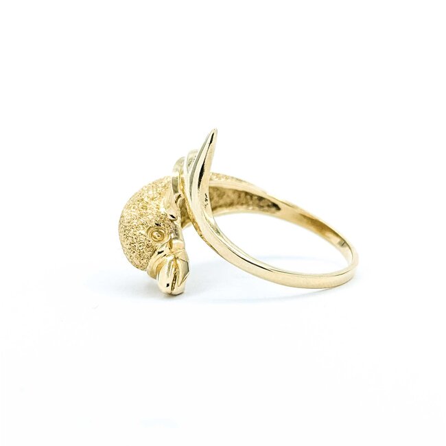 Ring Dolphin 14ky 20mm Sz8 4.5g 125062040