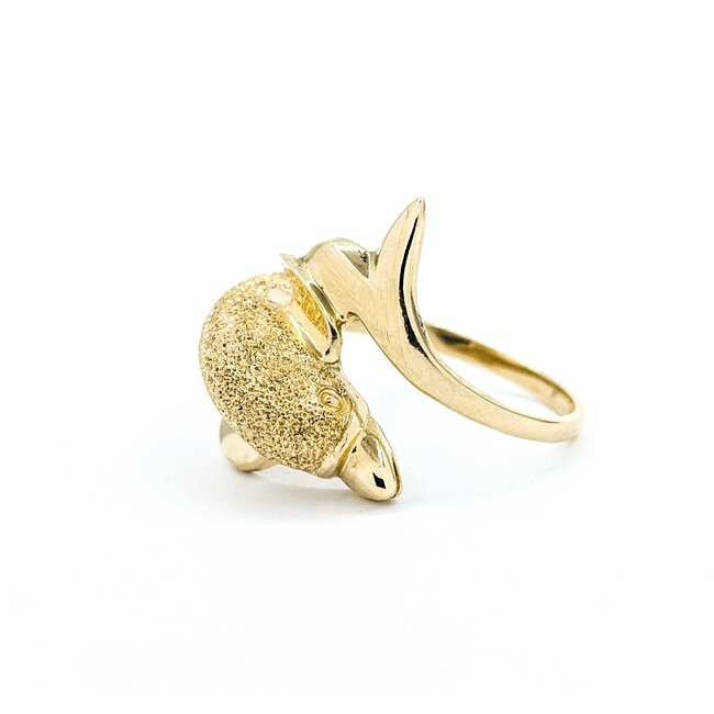 Ring Dolphin 14ky 20mm Sz8 4.5g 125062040