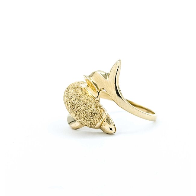 Ring Dolphin 14ky 20mm Sz8 4.5g 125062040