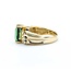 Ring BowTie .75ctw Round & Baguette Diamonds 2.5ct Green Tourmaline 14ky 7.5mm Sz8 7.4g 125060089