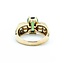Ring BowTie .75ctw Round & Baguette Diamonds 2.5ct Green Tourmaline 14ky 7.5mm Sz8 7.4g 125060089