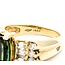 Ring BowTie .75ctw Round & Baguette Diamonds 2.5ct Green Tourmaline 14ky 7.5mm Sz8 7.4g 125060089