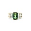 Ring BowTie .75ctw Round & Baguette Diamonds 2.5ct Green Tourmaline 14ky 7.5mm Sz8 7.4g 125060089