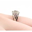Ring Antique Filigree 3-Stone 1.35ctw Mine Cut Diamonds 18kw Sz6 2.6g 225070002