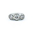 Ring Antique Filigree 3-Stone 1.35ctw Mine Cut Diamonds 18kw Sz6 2.6g 225070002