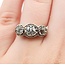 Ring Antique Filigree 3-Stone 1.35ctw Mine Cut Diamonds 18kw Sz6 2.6g 225070002