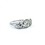 Ring Antique Filigree 3-Stone 1.35ctw Mine Cut Diamonds 18kw Sz6 2.6g 225070002