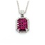 Pendant w/chain Invisible Set .60ctw Round/Baguette Diamonds 2.00ctw Ruby 18kw/14kw Chain 22x14mm 18" 10.5g 225070061