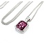 Pendant w/chain Invisible Set .60ctw Round/Baguette Diamonds 2.00ctw Ruby 18kw/14kw Chain 22x14mm 18" 10.5g 225070061