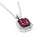 Pendant w/chain Invisible Set .60ctw Round/Baguette Diamonds 2.00ctw Ruby 18kw/14kw Chain 22x14mm 18" 10.5g 225070061