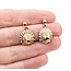 Earrings Shell Dangle 14ky 3.6g