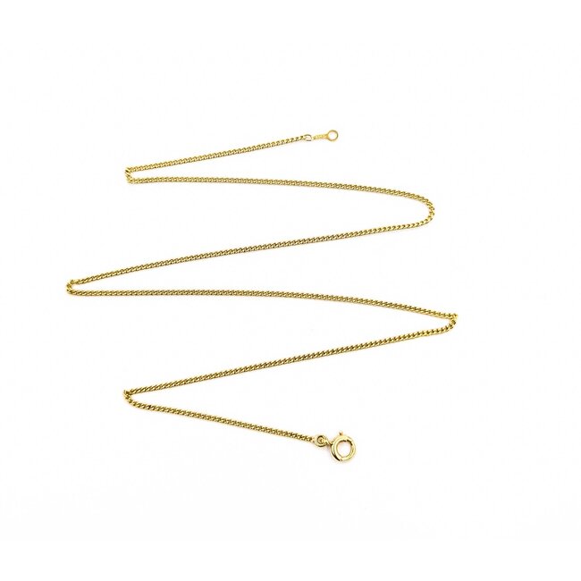 Necklace Curb Link Spring Clasp 14ky 1.4mm 16" 3g 125062041