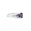 Ring Semi .20ctw Round & Baguette Diamonds 1.30ct Spinel 14kw 3mm Sz6 2.8g 125060060