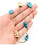 Necklace Nugget 100ctw Blue Turquoise 18ky 2.5mm 29" 33.25g 225070067